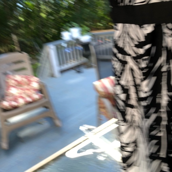 JAX size 12 black & white strappy X back sleeveless print dress - Picture 7 of 16